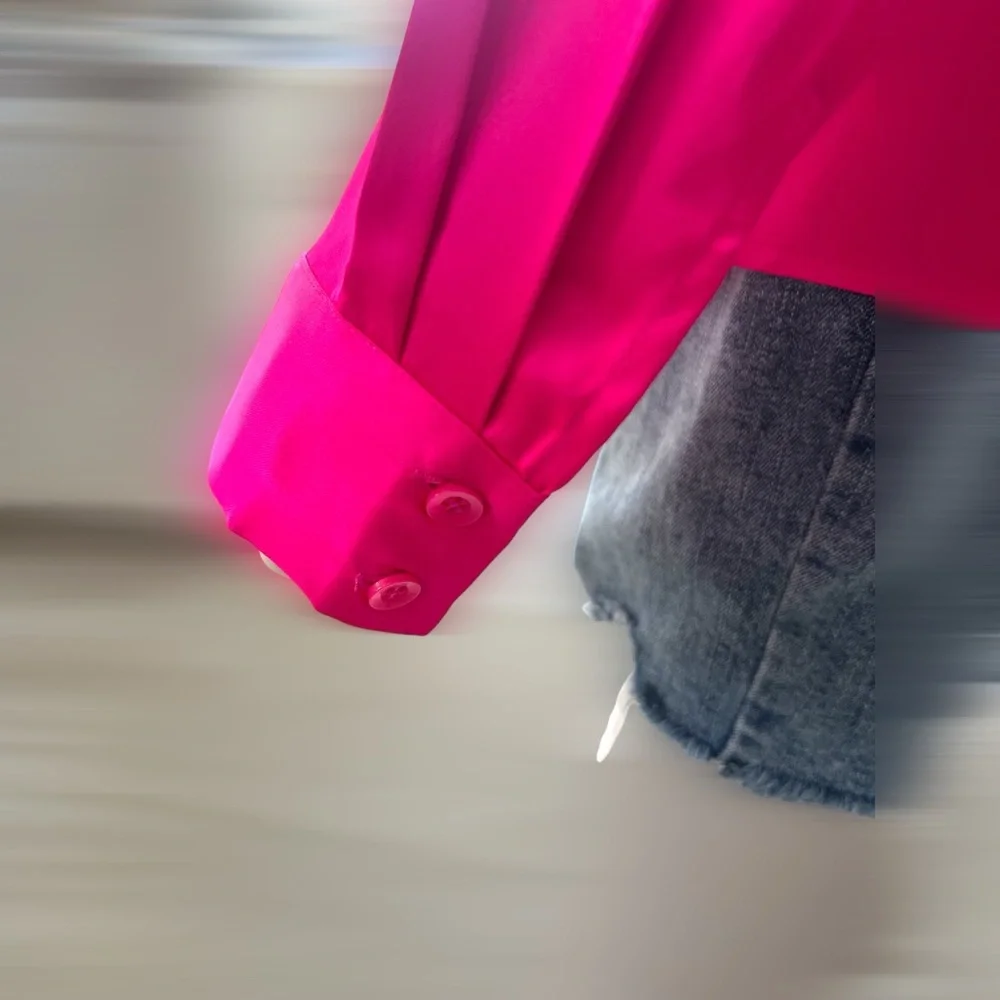 FANTASTIC FAWN Button down sequin fringe top S M L - Picture 7 of 10